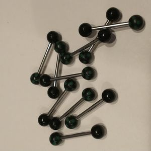 10 packs of acrylic ball 14 gauge stainless steel brand new barbells